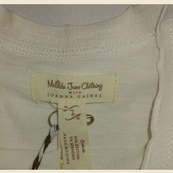 Matilda Jane with Joanna Gaines Simply Content Cream Raw-edged L/S Tee NWT 2T - Picture 2 of 2